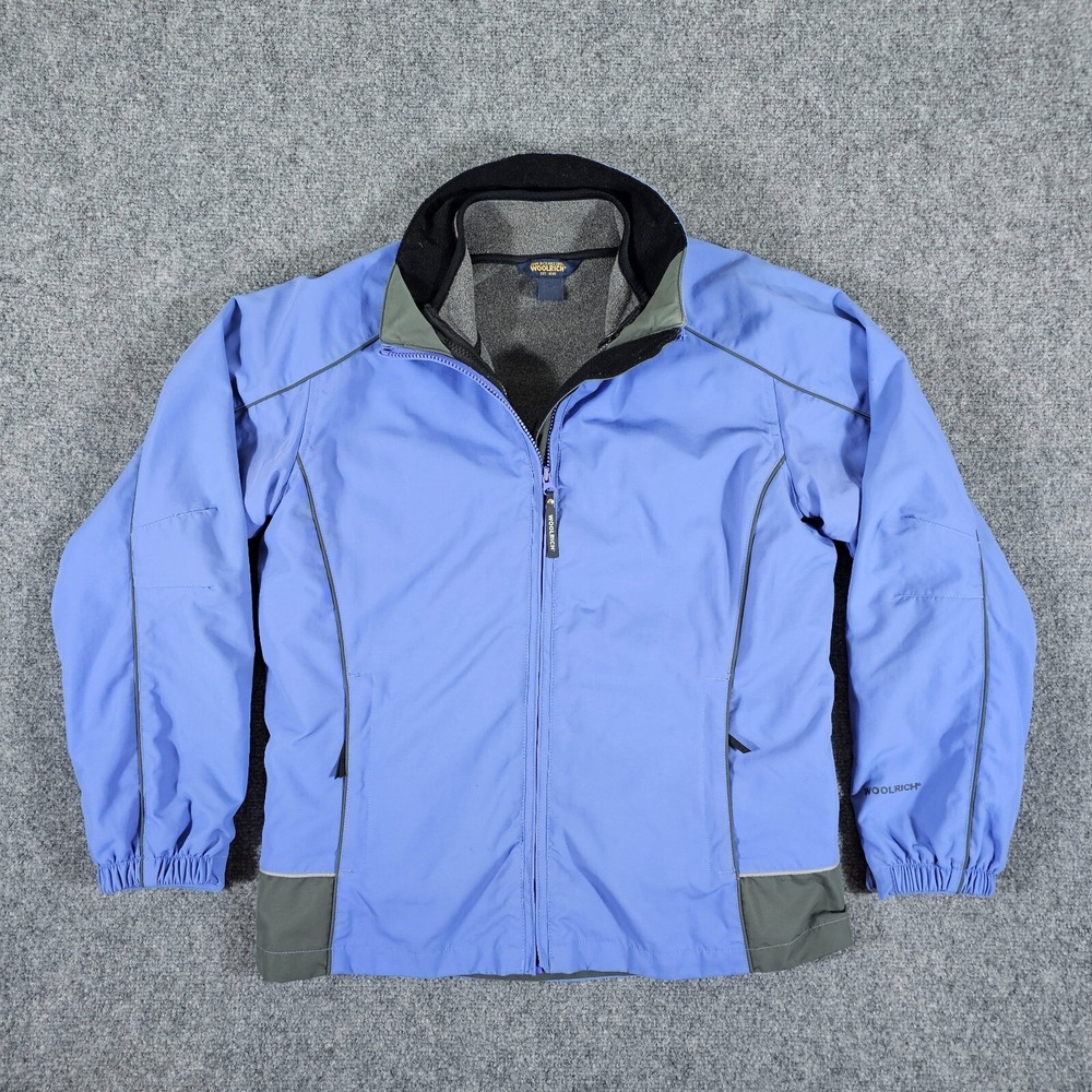 Woolrich Vest Lined Full‎ Zip Up Mock Neck Jacket Purple Women's Size Medium
